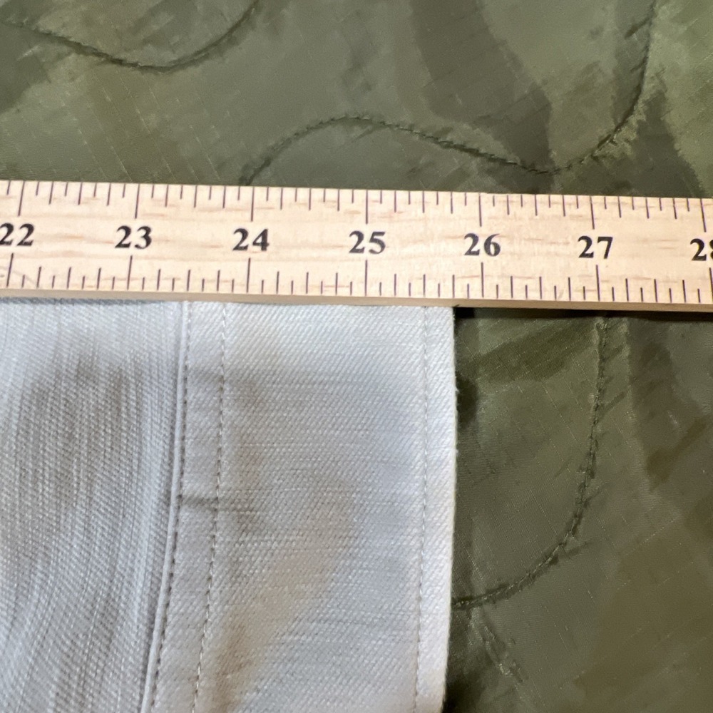 Duluth Trading Officers Slub Sateen Shirt Jac Mens 2XL Khaki Gray Work Layer - Picture 12 of 13